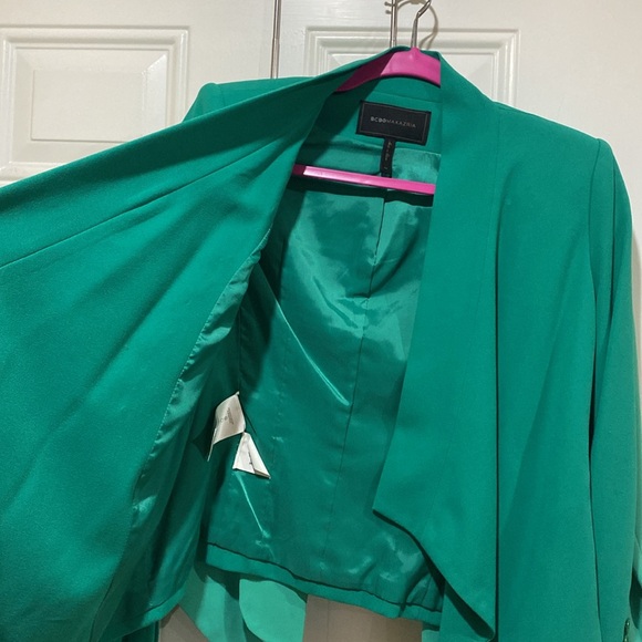 New BCBGMaxAzria Emerald Green Abree Blazer jacket - Picture 5 of 9